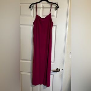 Zara size L pink long spaghetti strap dress